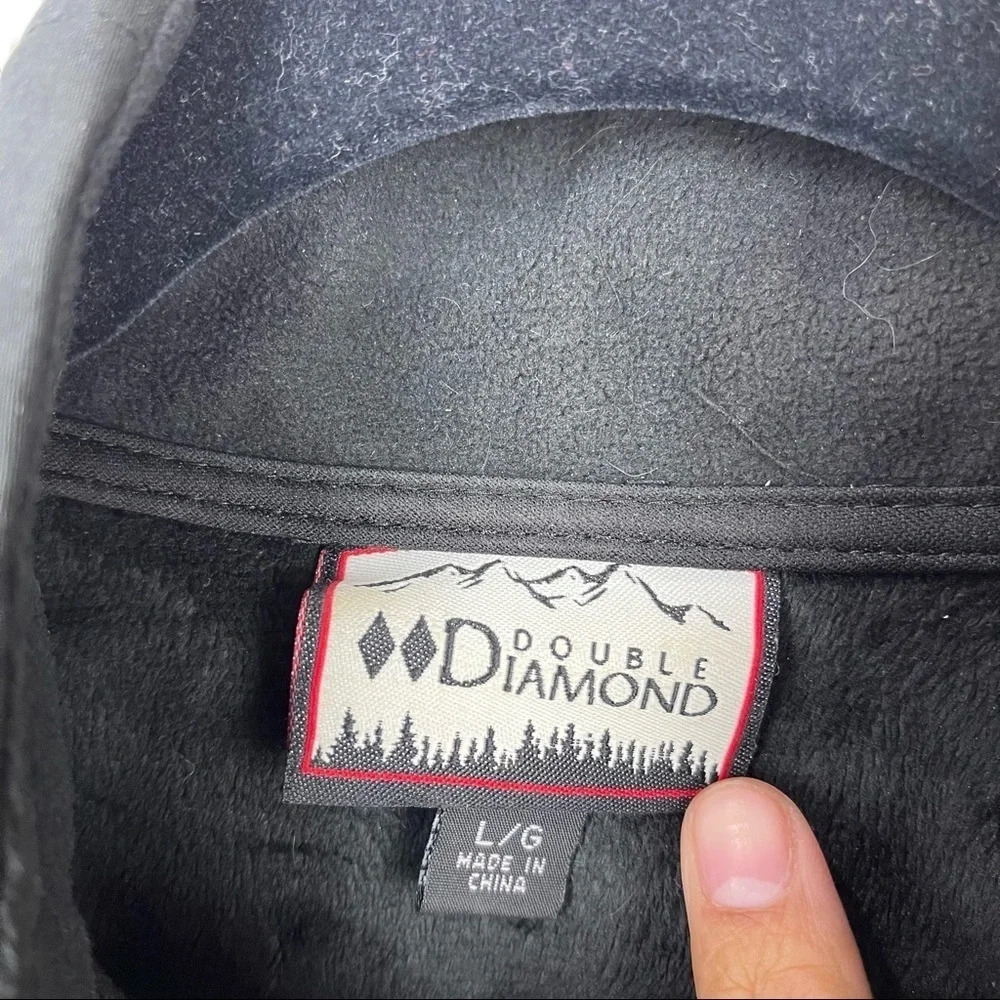 Double Diamond Black Embossed Soft Shell Fleece L… - image 7